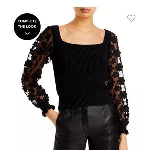 French connection floral sleeve sweater